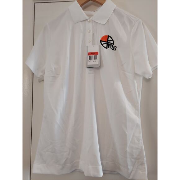 NWT Nike White Polo VILLA 7 Basketball Womens Sz Large - Picture 1 of 9